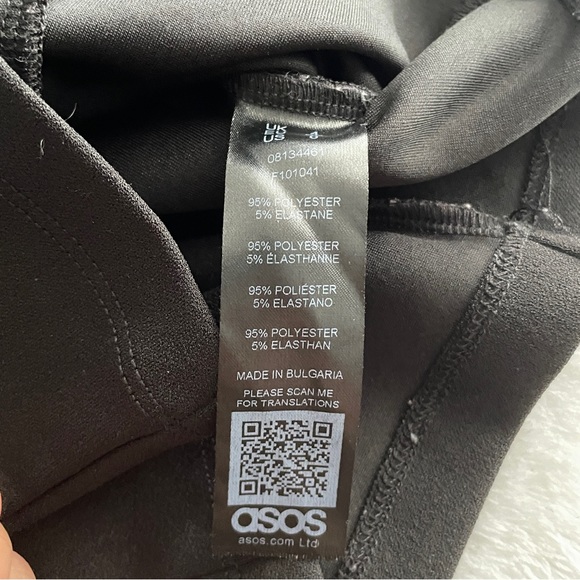 ASOS Design Black Puff Sleeve Long Sleeve Crop Top (Size 0) - Picture 5 of 8